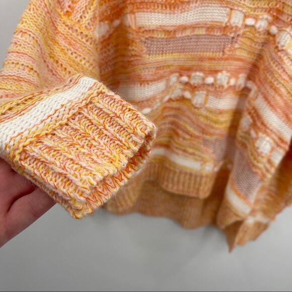 Orange Knit Sweater Size Medium/Large - Picture 3 of 8